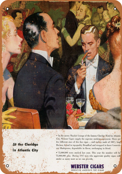 1947 Webster Cigars - Metal Sign