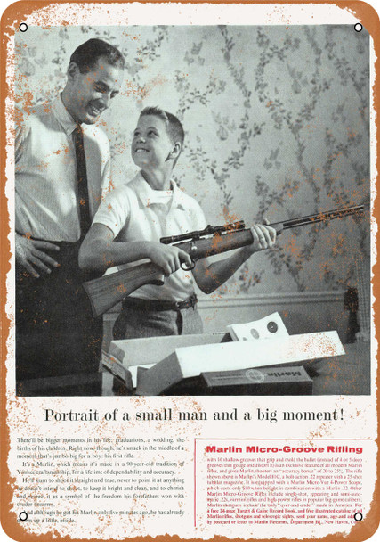 1959 Marlin Boy's First Rifle - Metal Sign