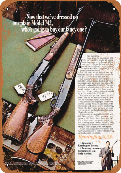 1968 Remington Rifles - Metal Sign