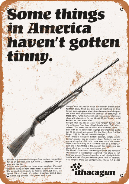 1968 Ithaca Shotguns - Metal Sign