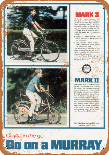 1970 Murray Bicycles - Metal Sign