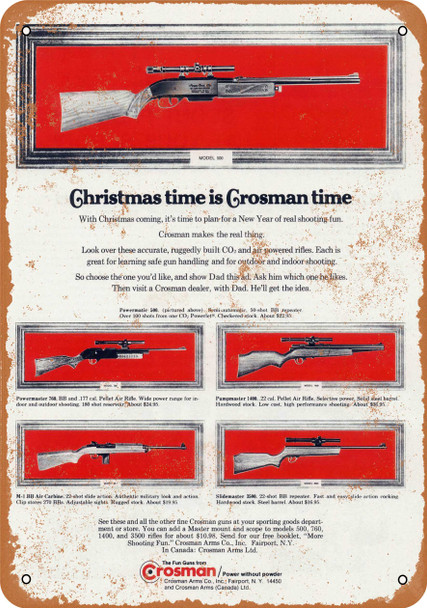 1970 Crosman Air Rifles - Metal Sign