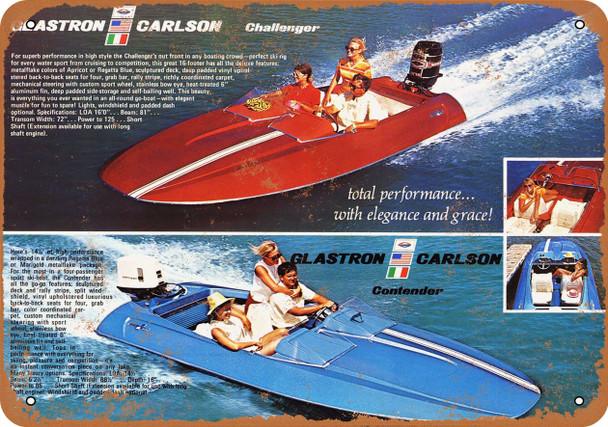1970 Glastron Power Boats - Metal Sign