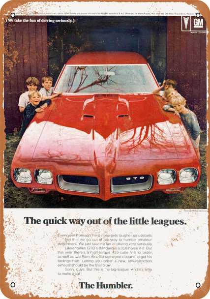 1970 Pontiac GTO - Metal Sign