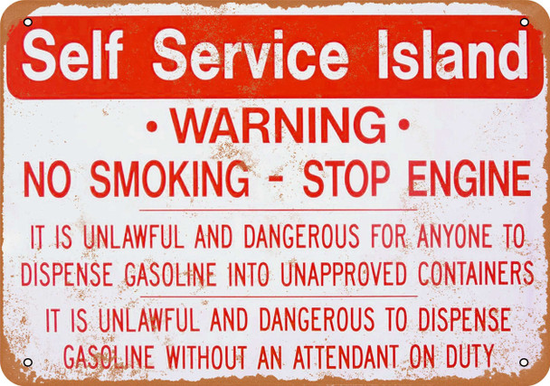 Self Serve Gas - Metal Sign