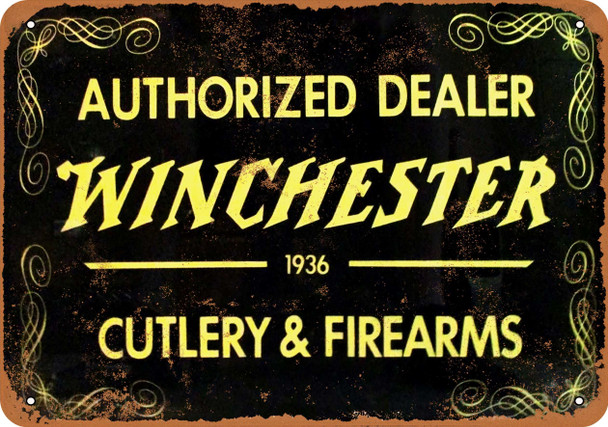 1935 Authorized Winchester Dealer - Metal Sign