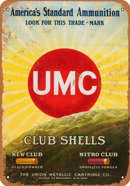 1908 UMC Club Shells - Metal Sign