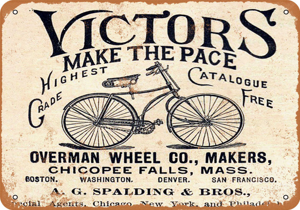 1891 Victors Bicycles - Metal Sign