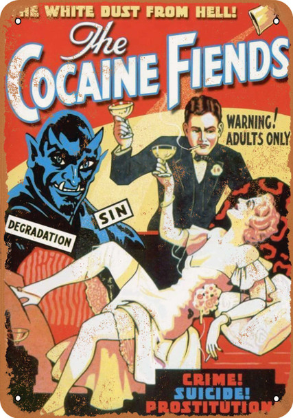 Cocaine Fiends - Metal Sign