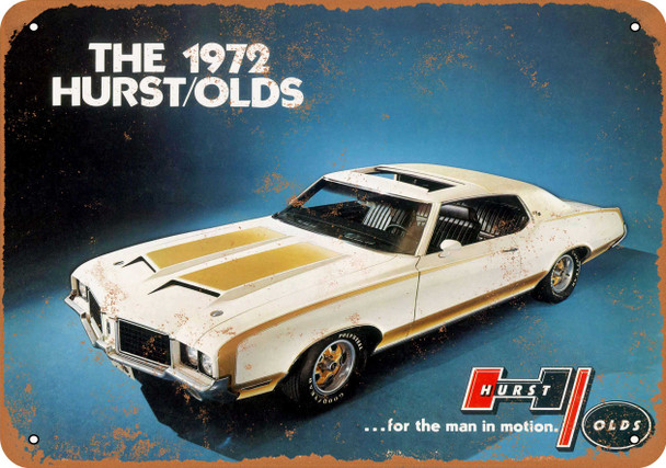 1972 Hurst Olds Front - Metal Sign