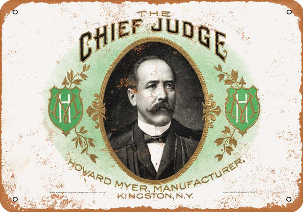 Chief Judge Cigars - Metal Sign