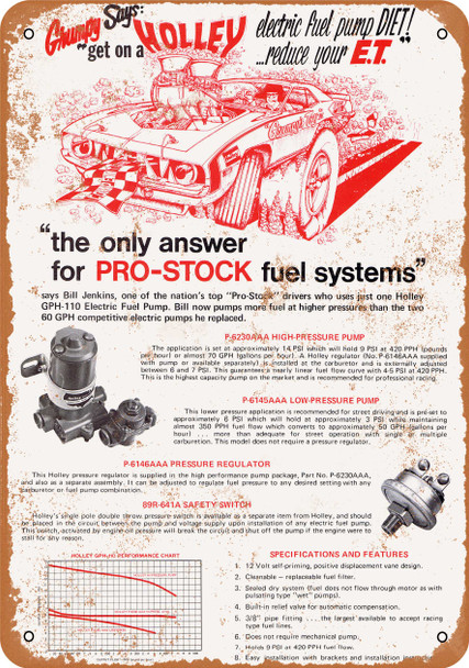 1971 Pro-Stock Fuel Systems - Metal Sign
