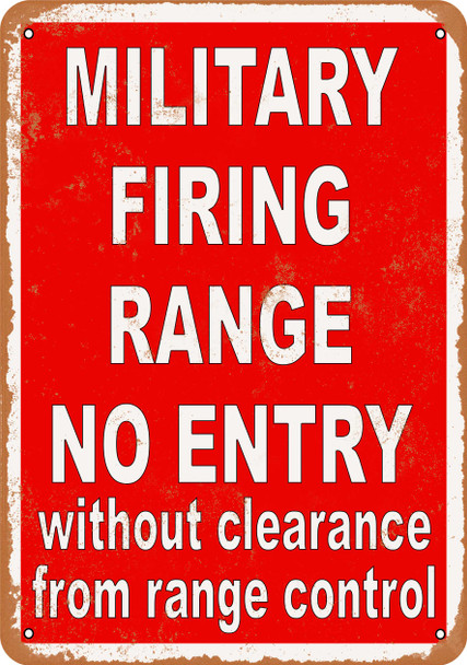 Military Firing Range - Metal Sign