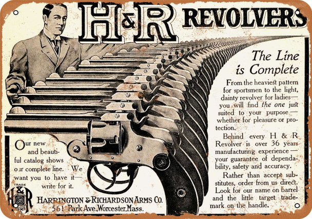 1909 H&R Revolvers - Metal Sign