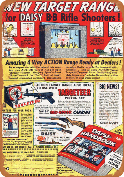1948 Daisy BB Target Range - Metal Sign