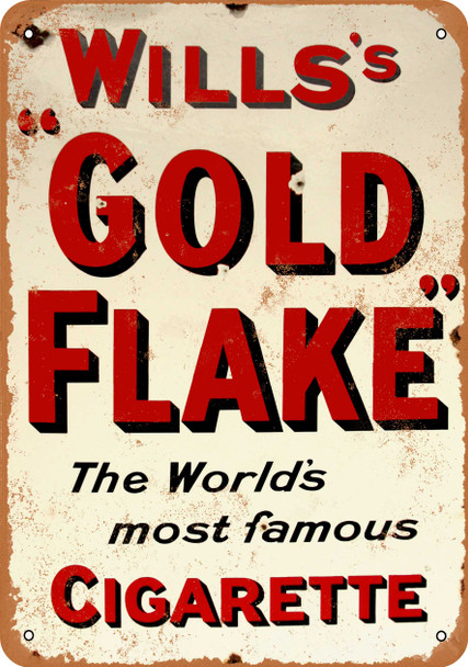 Wills's Gold Flake Cigarettes - Metal Sign