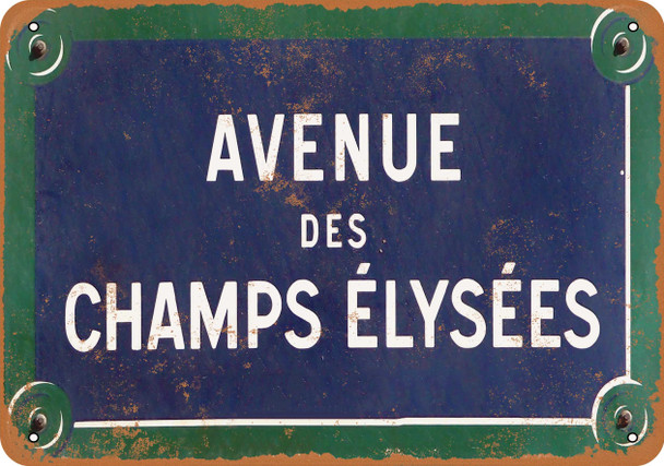 Avenue des Champs Elysees - Metal Sign