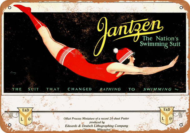 1924 Swimming Suits - Metal Sign