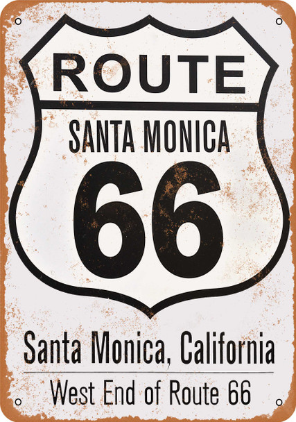 Santa Monica Route 66 End - Metal Sign