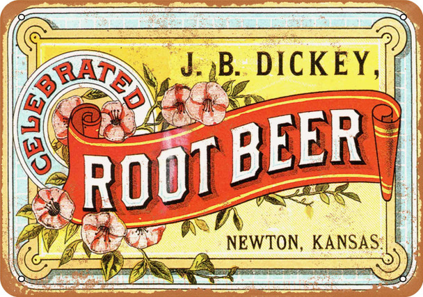 1896 Dickey Root Beer - Metal Sign