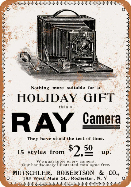 1898 Ray Cameras - Metal Sign