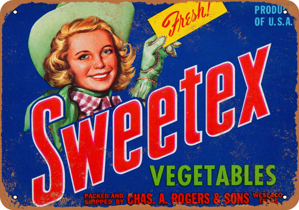 Sweetex Texas Vegetables - Metal Sign