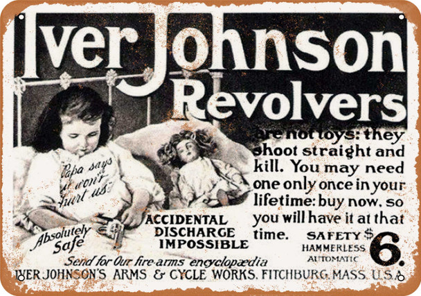 1904 Iver Johnson Revolvers - Metal Sign