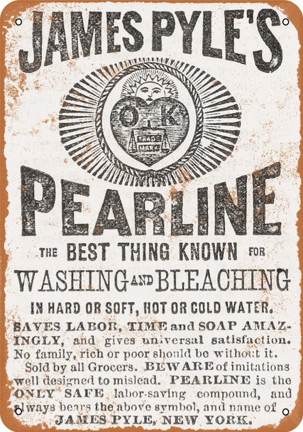 1882 Pearline Washing Powder - Metal Sign
