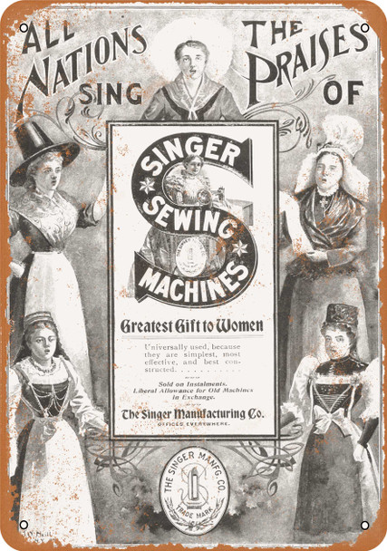 1897 Singer Sewing Machines - Metal Sign