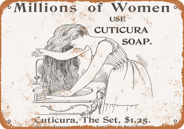 1900 Cuticura Soap - Metal Sign