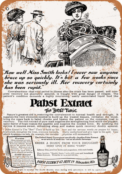 1911 Pabst Extract - Metal Sign