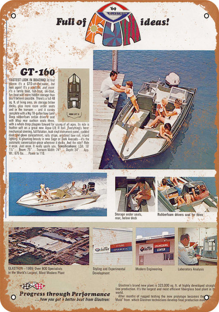 1969 Glastron GT-160 Boat - Metal Sign