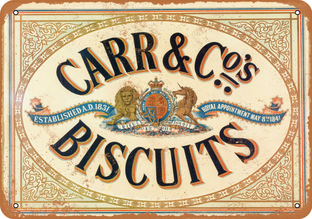 1831 Carr's Biscuits - Metal Sign