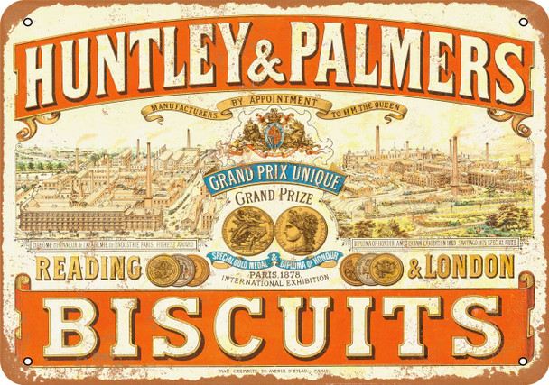 1925 Huntley & Palmers London Biscuits - Metal Sign