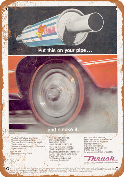 1967 Thrush Exhaust - Metal Sign