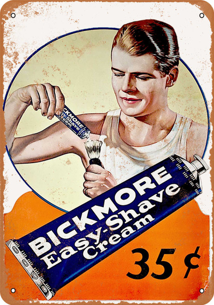 1930 Bickmore Easy Shave Cream - Metal Sign
