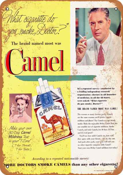1951 Camel Cigarettes for Doctors - Metal Sign