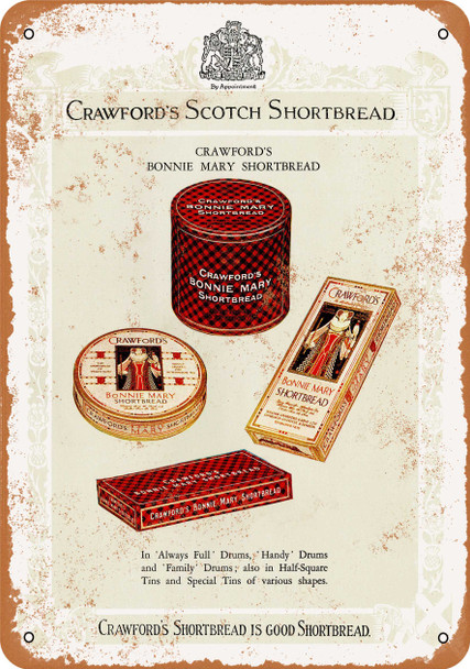 1926 Crawford's Scotch Shortbread - Metal Sign