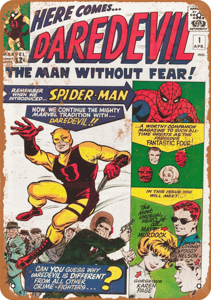 1964 Daredevil #1 - Metal Sign