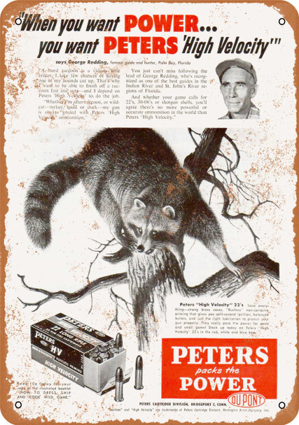 1954 Peters Ammunition - Metal Sign