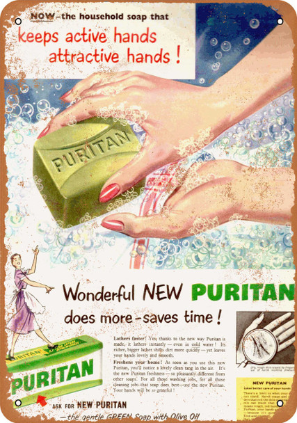 1956 Puritan Hand Soap - Metal Sign