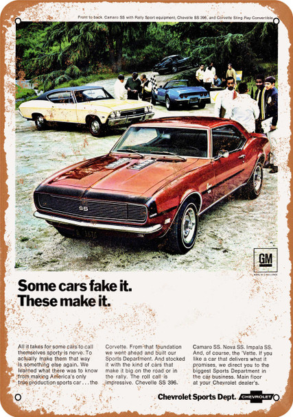 1968 Chevrolet Sports Dept - Metal Sign