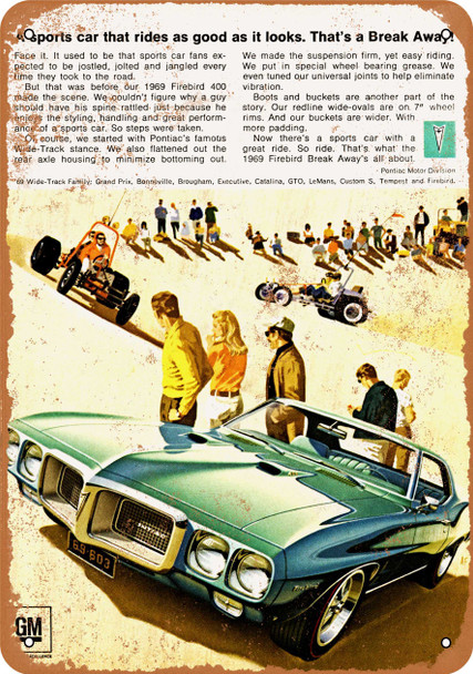 1969 Pontiac Firebird 400 - Metal Sign