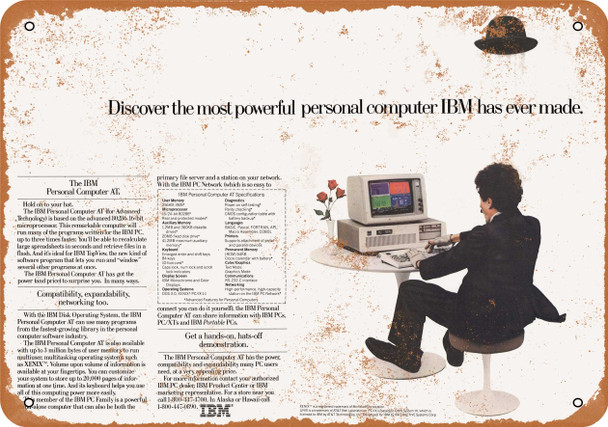 1985 IBM Personal Computer - Metal Sign