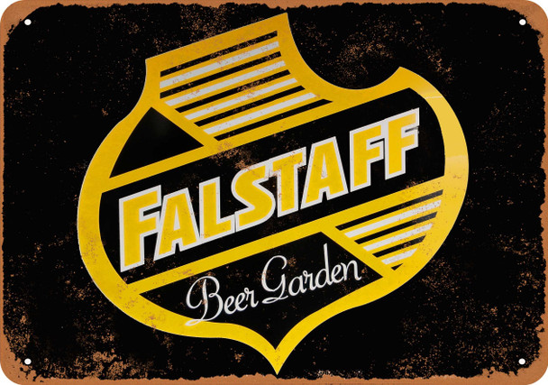 Falstaff Beer Garden - Metal Sign