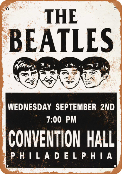 1964 Beatles in Philadelphia - Metal Sign