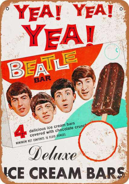 1965 The Beatles Ice Cream Bars - Metal Sign