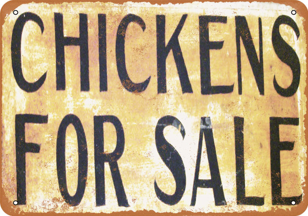 Chickens for Sale - Metal Sign