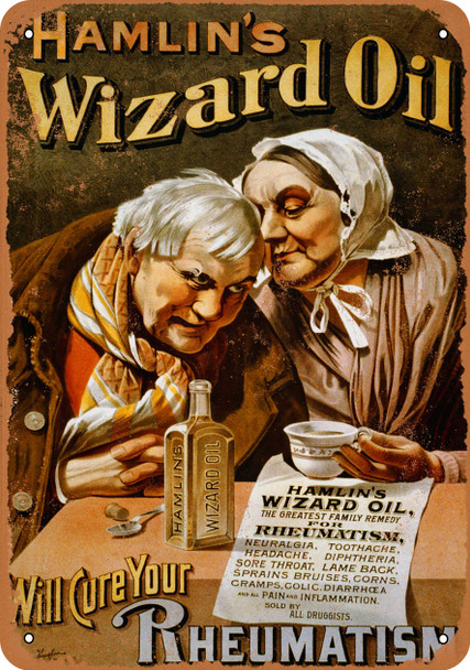 1890 Hamlin's Wizard Oil for Rheumatism - Metal Sign