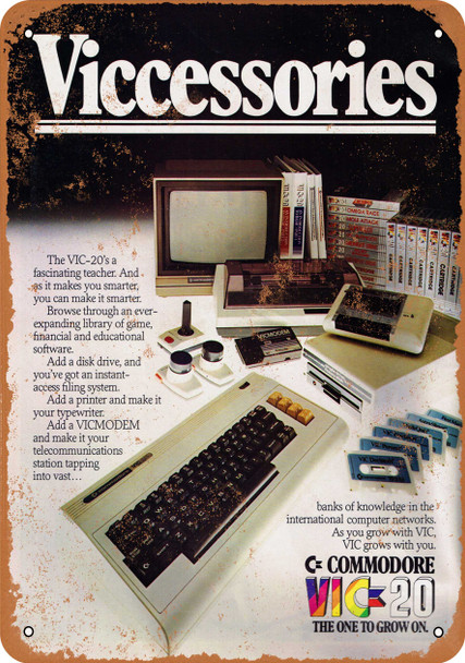 1983 Commodore VIC-20 Computer Accessories - Metal Sign